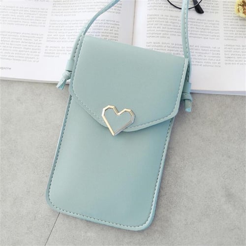 Womens Phone Bag Touchable Leather Change Bag Crossbody Mini