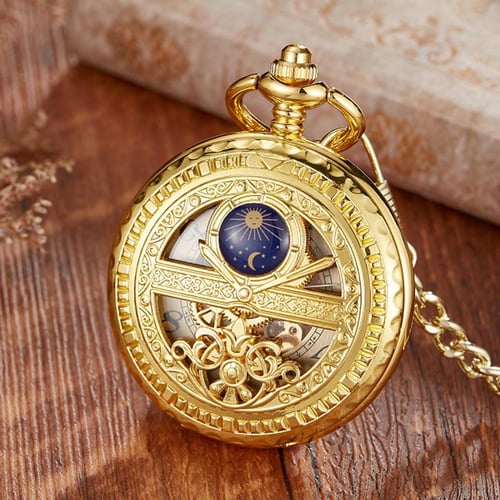Vintage clearance clock necklace