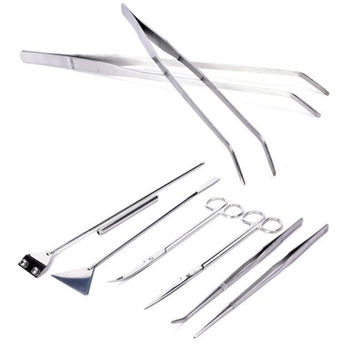 Aquarium Live Plant Fish Tank Tools Set Scissors Tweezer Gravel Leveler