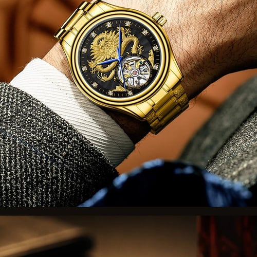 Golden dragon hotsell mechanical watch