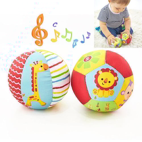 Soft Music Ball Newborn Baby Toys Cartoon Animal Baby Rattle
