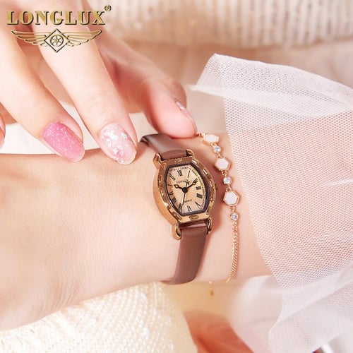 LONGLUX New TOP Brand Luxury Women s Watch with Box Barrel Type
