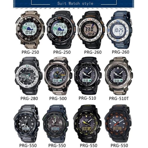 Silicone Wrist Strap For Casio PROTREK PRG 260 270 550 250 PRW