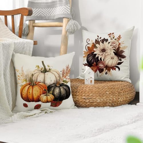 Sequin pumpkin pillow sales