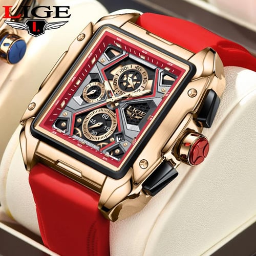 LIGE Fashion Men s Watch Top Brand Creative Quartz Watch Sports