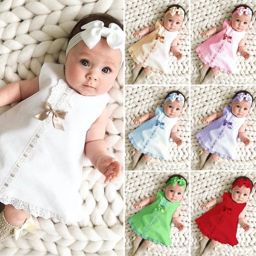 Baby dress and headband set best sale