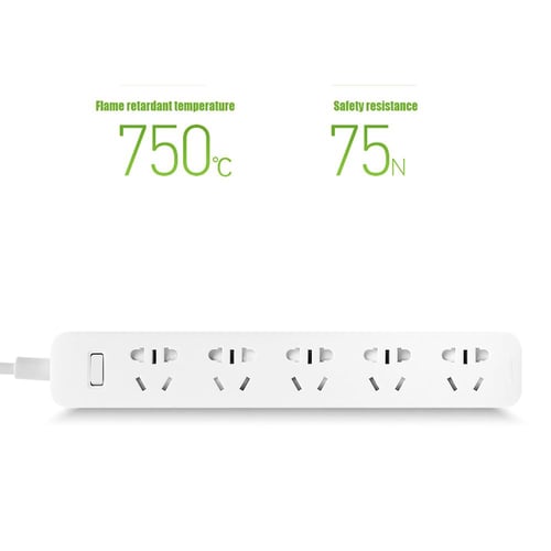 Xiaomi Power Strip with Grounded Surge Protector with 5 Outlets Ports