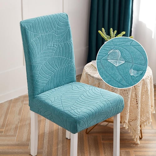 Waterproof Chair Covers Jacquard Dining Chair Cover Velvet Stretch