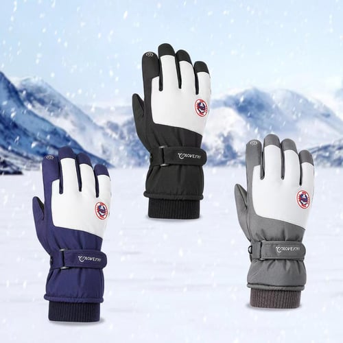 Men s Winter Warm Ski Gloves Outdoor Thick Snowboarding Gloves