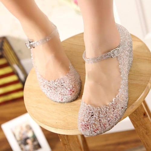 Girls heeled hotsell jelly shoes