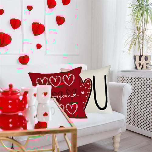 Valentine's day store throw pillows