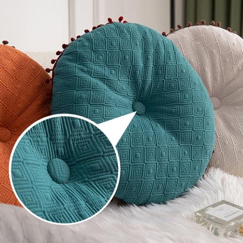 Teal clearance round pillow