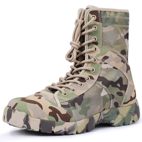 Men s Outdoor Canvas Military Boots High top Tactical Boots