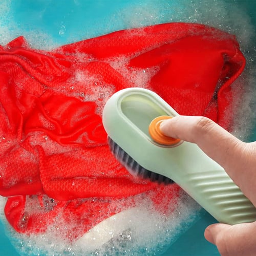Soft bristle shop brush for cleaning