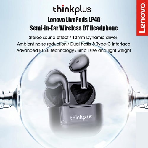 Lenovo Thinkplus LP40 TWS Headphone Wireless Bluttooth 5.0