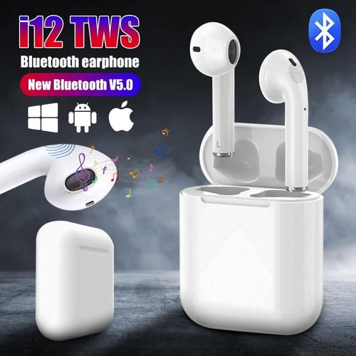 I12 TWS Touch Control Bluetooth Headset Music Earbuds Stereo Noise