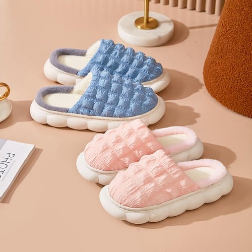 Winter Slippers for Womens and Men Warm Memory Foam Anti Slip House Shoes Comfortable Cotton Slippers Home Bedroom Shoes Indoor Outdoor buy Winter