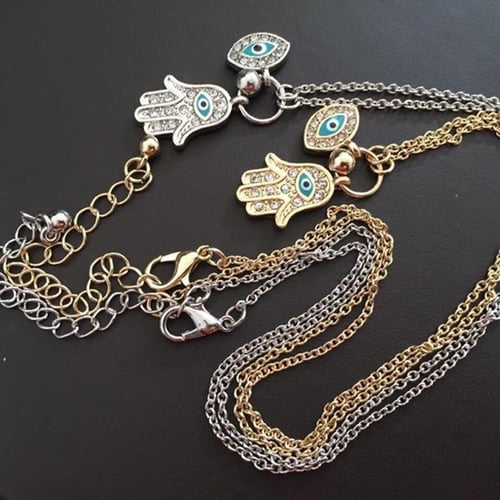 Hand cheap palm necklace