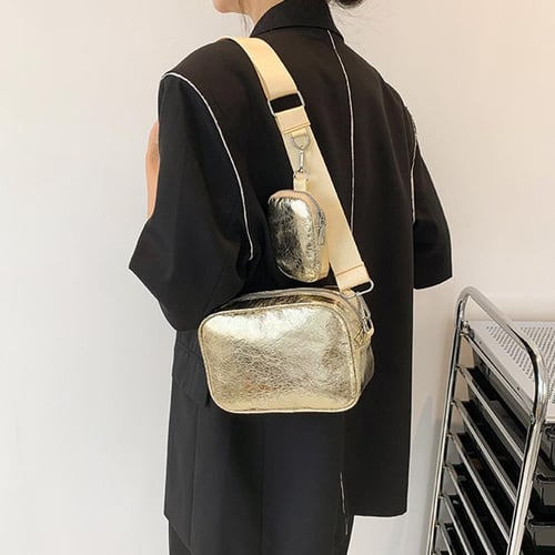 Yogodlns PU Leather Small Gold Shoulder Crossbody Bag Female Luxury Design Solid Color Sqaure Women Fashion Shell Satchels buy Yogodlns PU Leather