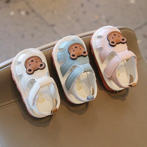 Fashion Summer Solid Color Hollow Out Anti slip Sandals Crib Shoes