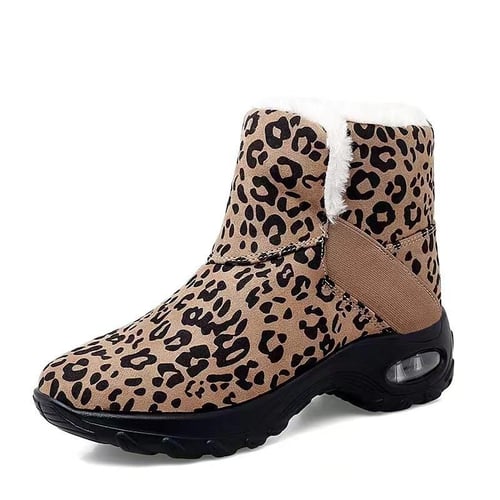 Comfortable on sale leopard booties