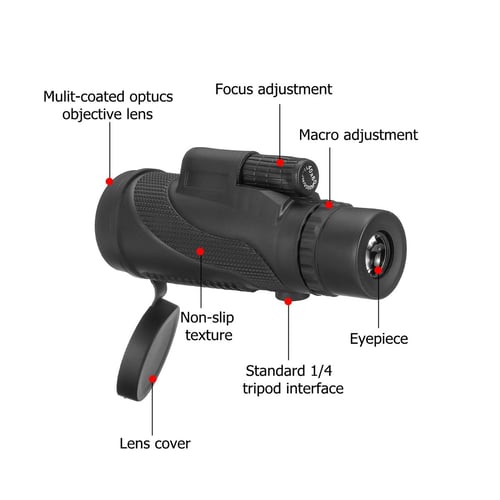 Waterproof 40x60 high definition shop monocular telescope for phone