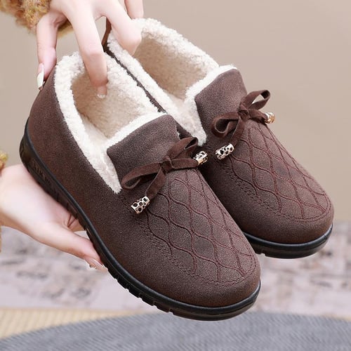 Womens Fuzzy House Booties Slippers Indoor Outdoor Casual Cozy