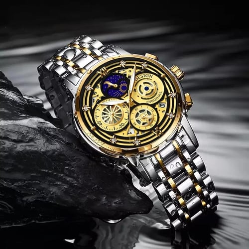 Lige stainless hot sale steel watch