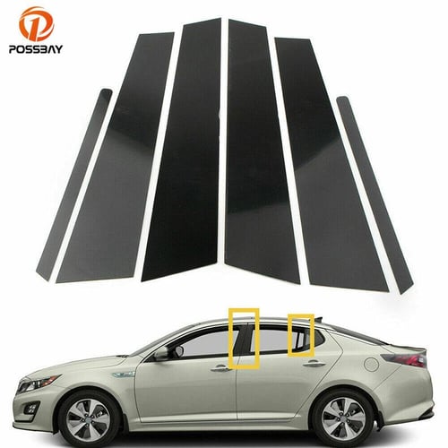 Car Door Window Column BC Pillar Post Trim Stickers Cover for KIA