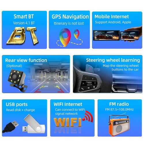Car radio with outlet wifi and bluetooth