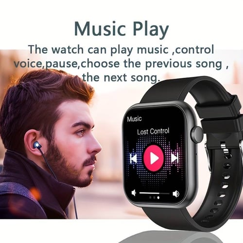 Fitness tracker that plays music online