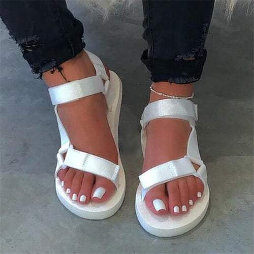 2023 New Women Summer Soft Slip Sandals Woman Buckle Strap Foam