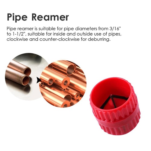 4in1 Copper Pipe Cleaner and Reamer Set Polishing Tubing Chamfer Tool