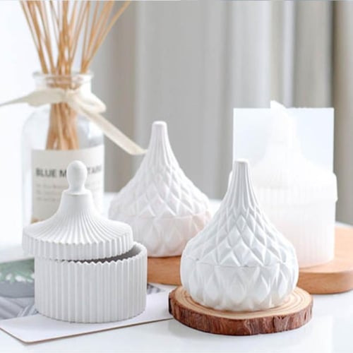 Concrete Box Mold Round Jewelry Mold Silicone Mold Resin Plaster