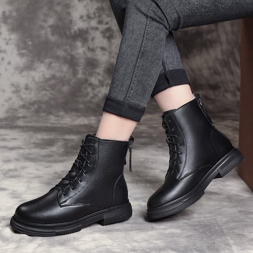 Ankle winter leather boots sale