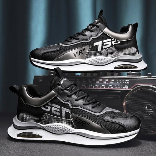 Spring New Korean Running Shoes Flying Woven Breathable Sneakers