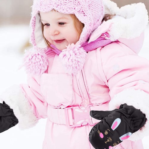 Toddler girl snow shop mittens