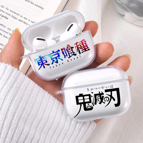 Soft TPU Case for Airpods Pro 2 3 1 Death Note Tokyo Ghoul Demon Slayer Hunter X Hunter Haikyuu
