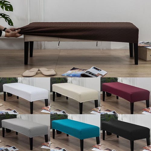 Bed Room Bench Cover Stretch Soft Piano Bench Long Rectangular