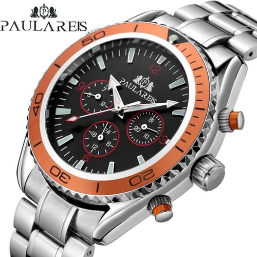 PAULAREIS AUTOMATIC Mechanical Multi functional Luminous Steel