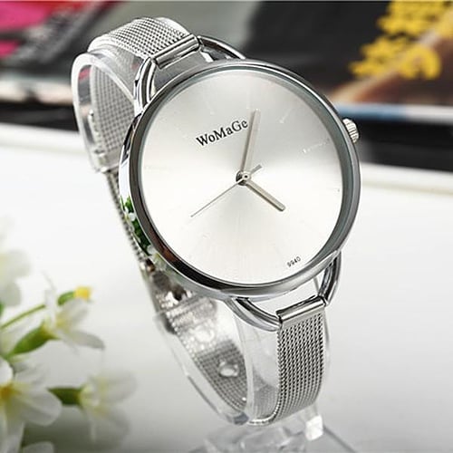 WoMaGe Luxury Silver Watches Fashion Ladies Watch buy WoMaGe