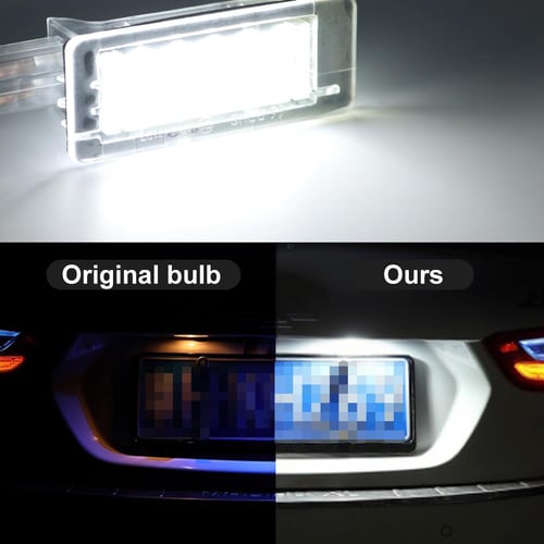 2Pcs Car LED License Number Plate Light Xenon White Lamp Canbus