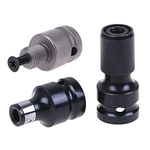 3 Pcs Set Drill Chuck Adapter with Screw Practical 1 2