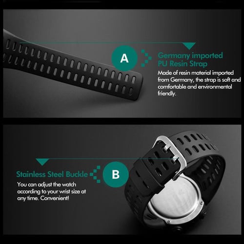 High Quality Sport Wrist Watch 5Bar Multifunction Chrono LED