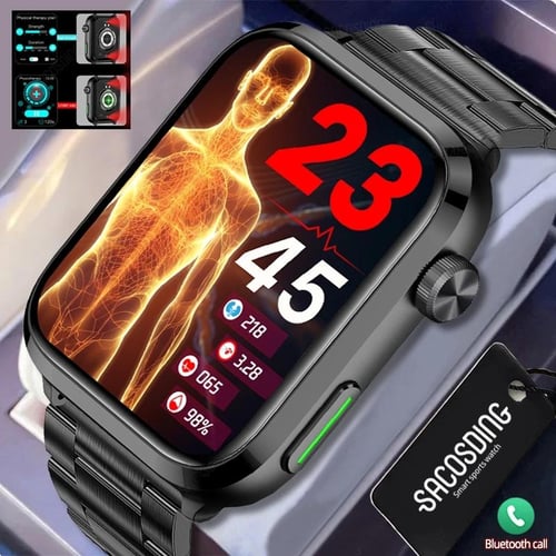Bluetooth smart watch with thermometer hotsell heart rate and blood pressure monitor