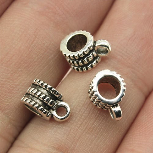 25 Pieces Bail Beads Beads Necklace Connector Men S Jewelry Beads