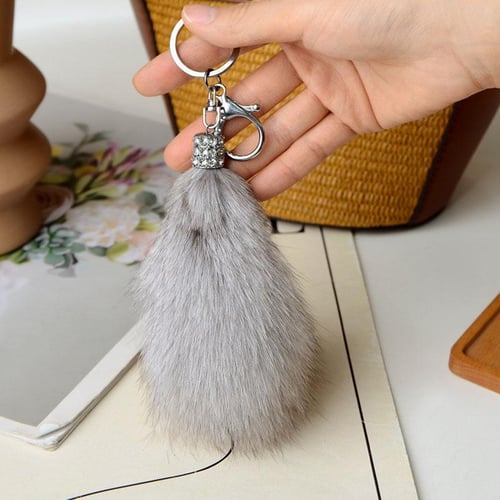 Car keyring pom pom top