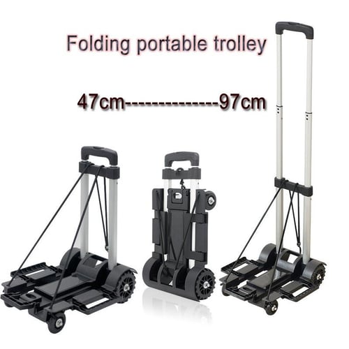 Portable Folding Push Truck Trolley Luggage Flatbed Cart Car