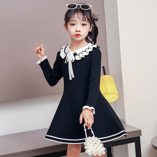 Autumn Kids Dresses for Girls Fashion Little Girls Costume Warm