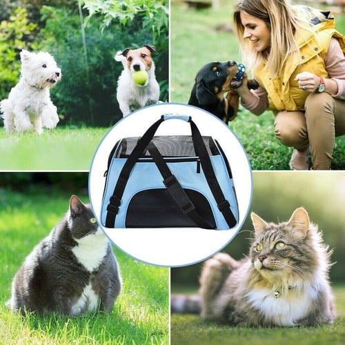 Large Pet Carrier Bag AVC Portable Soft Fabric Folding Dog Cat